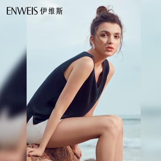 3楼伊维斯*真我‖V领长款背心10400237 商品图2