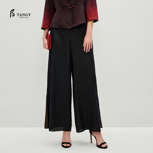 TANGY Collection/天意精品2023年春季新款莨绸阔腿裤 商品图0