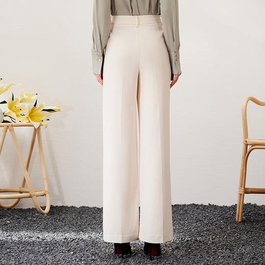 EITIE爱特爱春季新款通勤百搭高腰显瘦直筒职业裤子6905609 商品图4