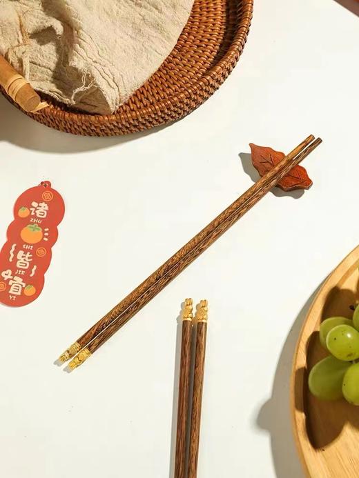 金兔送福红檀木筷子 商品图1