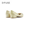 D:FUSE/迪芙斯春季新品尖头蝴蝶夹平底单鞋拼接简约DF31111011 商品缩略图3