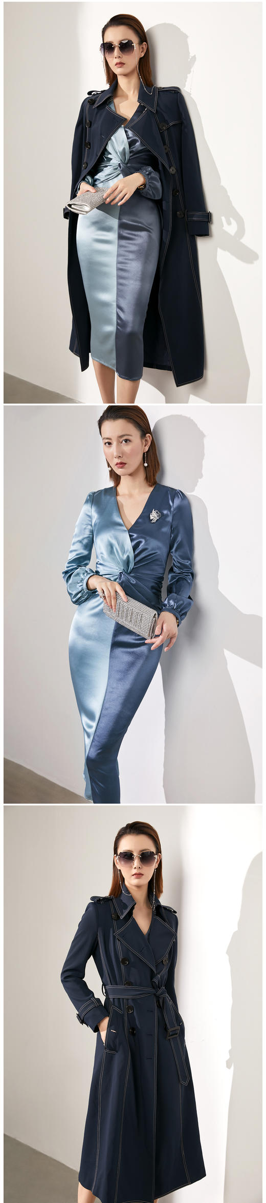 “双面情人”JG184163T1XC颈袖添香季新款气质收腰显瘦包臀时尚修身女士中长款连衣裙 商品图8