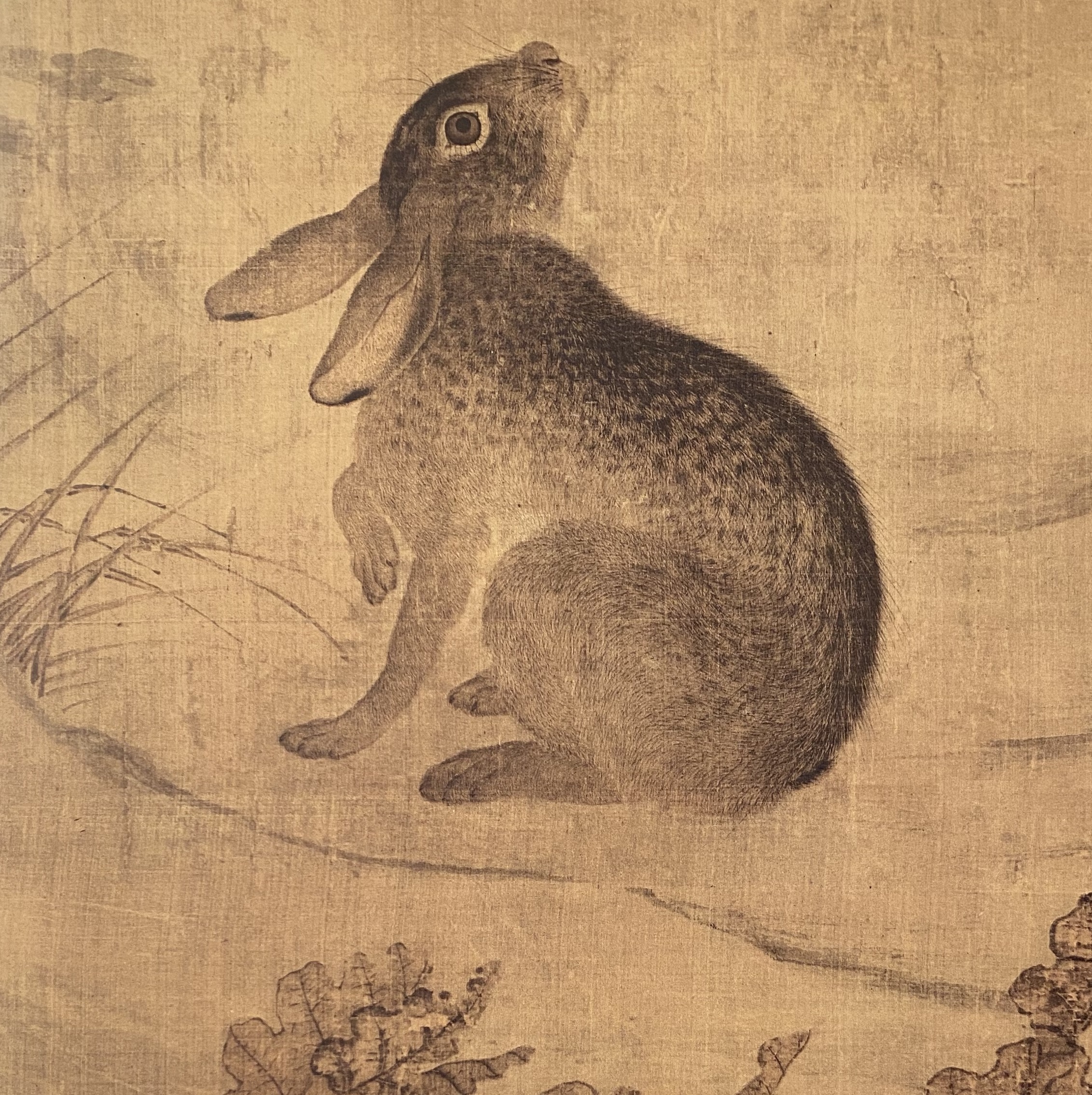 【定制书画】（宋）崔白《双喜图》绢本立轴 馆藏书画精仿复制艺术品（付款后28天内发货）