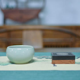 羽诗制造出品 罗汉沉香套装非遗青瓷罗汉杯四方香盒文创礼盒