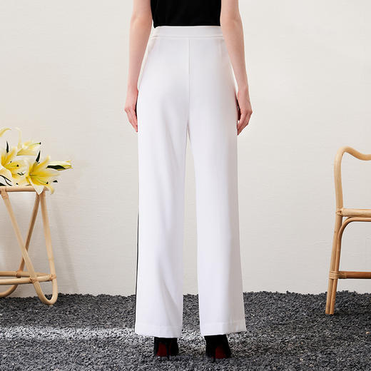 EITIE爱特爱春季新款气质通勤百搭显瘦高腰休闲直筒裤子6905607 商品图4