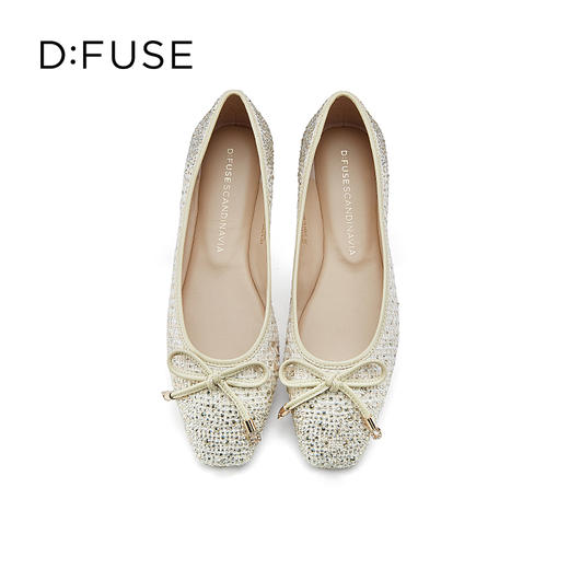 D:FUSE/迪芙斯秋季新品平底单鞋小方头芭蕾舞鞋DF31111020 商品图5