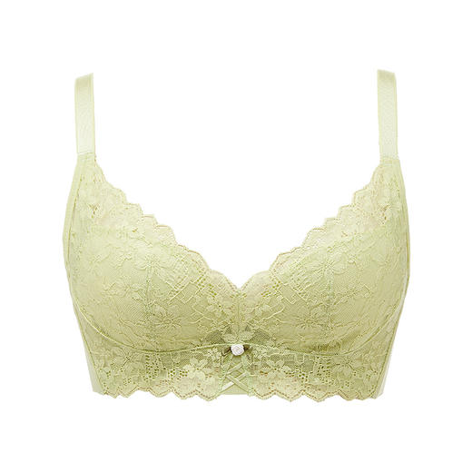 都市丽人自然舒适常规内衣B杯薄3/4杯蕾丝文胸三排软钢圈LB32A2 商品图6