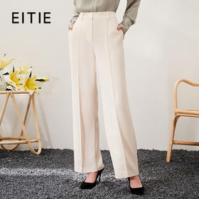 EITIE爱特爱春季新款通勤百搭高腰显瘦直筒职业裤子6905609
