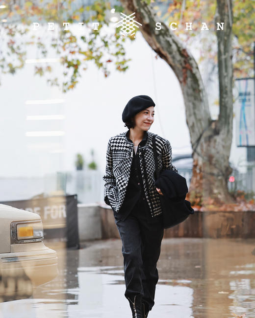 PETIT SCHAN小闪 CLO#175 hourglass 沙漏 秋冬高端针织系列立领罗纹修身款针织开衫 商品图8