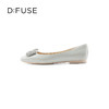 D:FUSE/迪芙斯2023春季新款羊皮方头花形饰扣平底单鞋女DF31111025 商品缩略图6