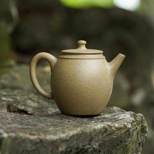 龙德堂陶艺 汤宣武制 《十二月花神·冰清玉露（十二月腊梅）》原矿本山绿泥  280cc 库存请咨询客服 商品图1