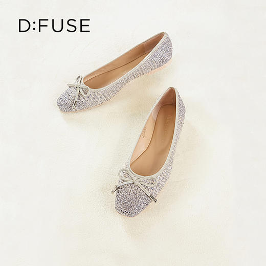 D:FUSE/迪芙斯秋季新品平底单鞋小方头芭蕾舞鞋DF31111020 商品图1