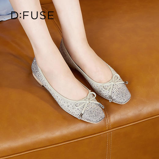 D:FUSE/迪芙斯秋季新品平底单鞋小方头芭蕾舞鞋DF31111020 商品图14