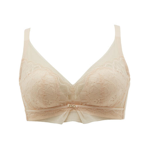 都市丽人自然舒适常规内衣B杯薄3/4杯蕾丝文胸三排软钢圈LB32A1 商品图5