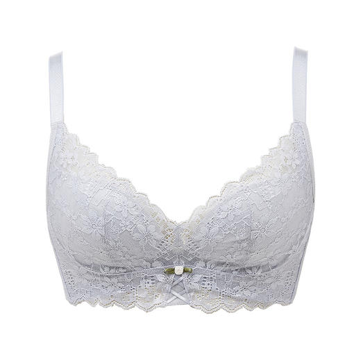 都市丽人自然舒适常规内衣B杯薄3/4杯蕾丝文胸三排软钢圈LB32A2 商品图3