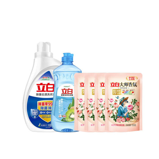 立白除菌洗衣液1.05kg酵素洁净六件套（1905g） 商品图0