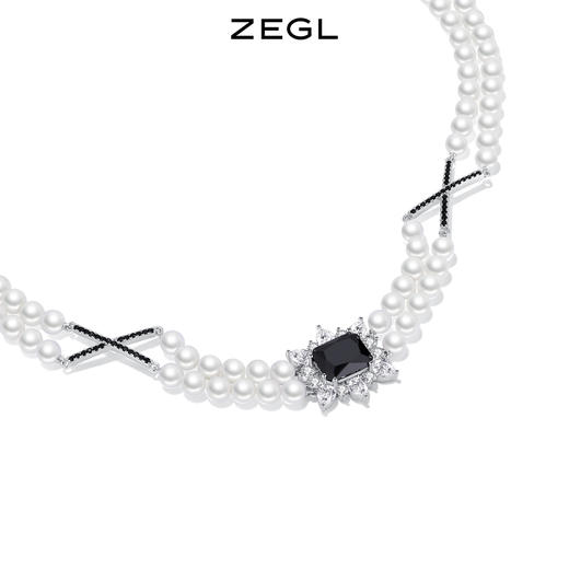 ZEGL设计师宴会系列复古人造珍珠项链女生轻奢小众choker锁骨颈链 商品图1