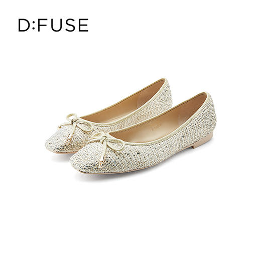 D:FUSE/迪芙斯秋季新品平底单鞋小方头芭蕾舞鞋DF31111020 商品图3