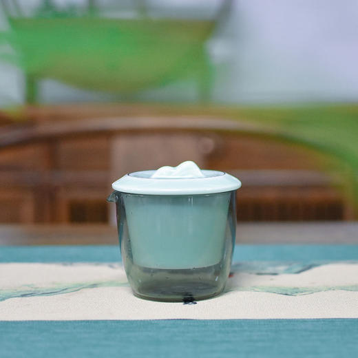 羽诗制造出品 山水心源套装阳明折叠书本灯青瓷茶具文创礼盒 商品图2