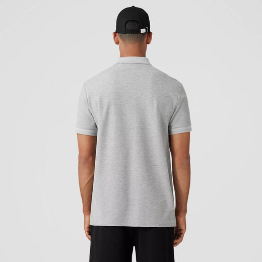 【三】BURBERRY 巴宝莉 男士TB专属标识图案珠地网眼布棉质短袖 Polo 衫 灰色 8052966 A2142 商品图2