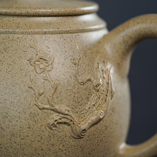 龙德堂陶艺 汤宣武制 《十二月花神·冰清玉露（十二月腊梅）》原矿本山绿泥  280cc 库存请咨询客服 商品图4