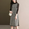 千鸟格针织连衣裙，秋冬配大衣打底毛衣裙CC-28-6121 商品缩略图5
