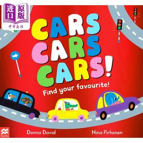 【中商原版】Cars Cars Cars 有趣的交通工具 轿车 Donna David 英文原版 进口图书 学龄前低幼儿童绘本 车辆图画数数书