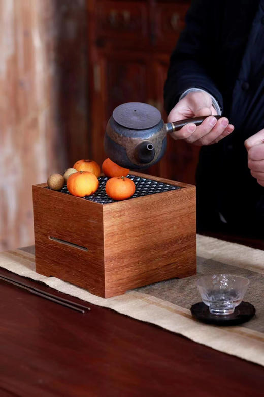 实木煮茶小围炉铁炉 商品图2