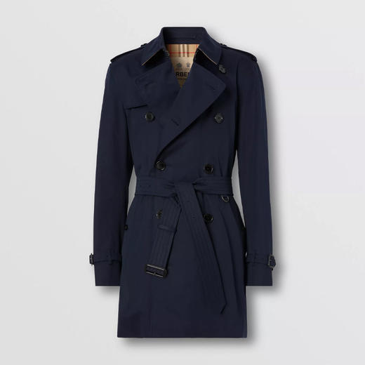 BURBERRY 巴宝莉 男士肯辛顿版型短款 Heritage Trench 风衣 深蓝色 8058198 B1488 商品图0