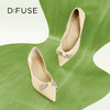 D:FUSE/迪芙斯春季新品尖头蝴蝶夹平底单鞋拼接简约DF31111011 商品缩略图14