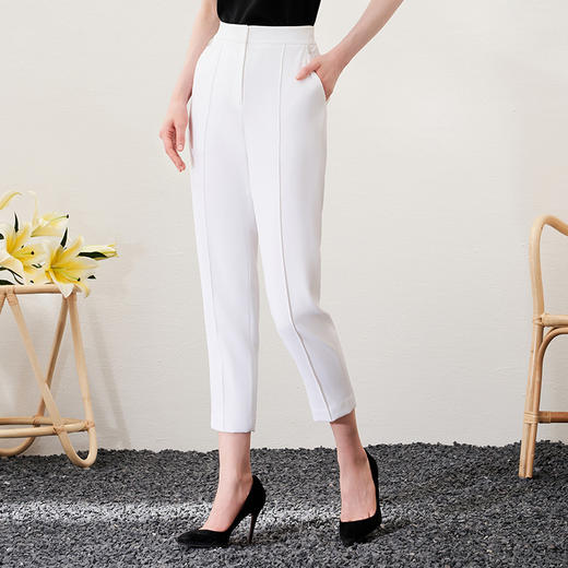 EITIE爱特爱春季新款时尚通勤职业百搭显瘦长裤女裤6905605 商品图7