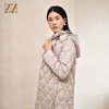 佐尔美冬季新款 经典款连帽保暖菱形格羽绒服女E24YY26 商品缩略图2