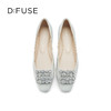 D:FUSE/迪芙斯2023春季新款羊皮方头花形饰扣平底单鞋女DF31111025 商品缩略图10