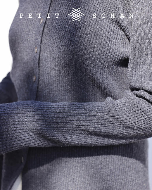 PETIT SCHAN小闪 CLO#175 hourglass 沙漏 秋冬高端针织系列立领罗纹修身款针织开衫 商品图11