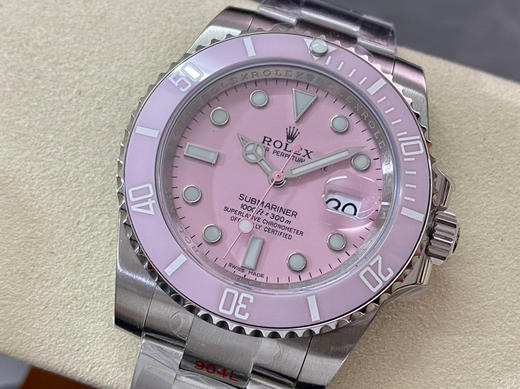 N劳力士v5版女士粉水鬼ROLEX潜航者；2836自动机械机芯，40毫米直径，女士，精钢手表 商品图12
