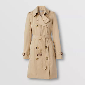 BURBERRY 巴宝莉 女士切尔西版型 – 中长款 Heritage Trench 风衣 卡其色 8059193 A1366