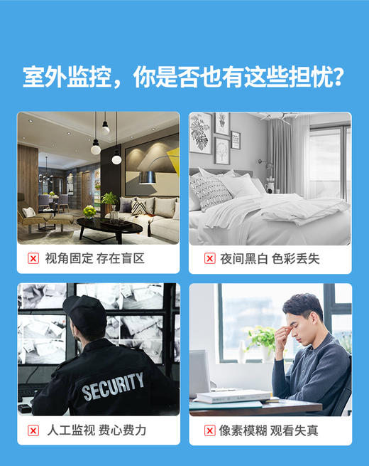 【2台组合 | 组合更省 | 2K超清O10|随心配组合】300万超清组合装|360°全景 | 双云台 | 双重安防|看家护院组合|移动侦测 | 人形追踪 | 声光报警 | 智能夜视 商品图13