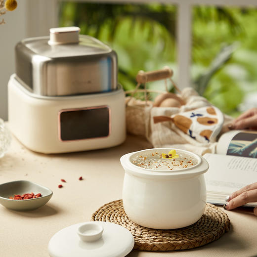 【小程序】小熊煮蛋器(早餐机) 多功能蒸炖锅 ZDQ-C06H1-P01 米黄色 上蒸下炖 商品图7