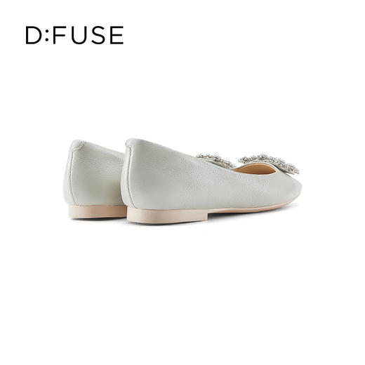D:FUSE/迪芙斯2023春季新款羊皮方头花形饰扣平底单鞋女DF31111025 商品图9