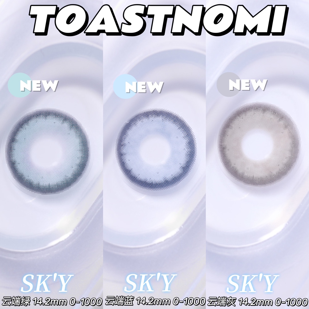 TOASTNOMI年抛隐形眼镜 云端灰14.2mm 1副/2片-VVCON美瞳网5