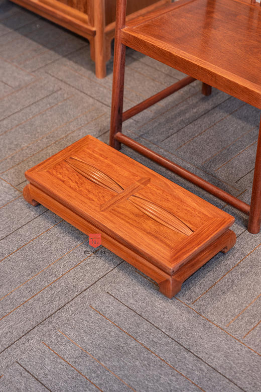 红桥红  家具严选  缅甸花梨（大果紫檀）【60 滚轴养身脚踏】 商品图1