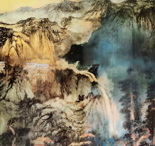 张大千艺术版画｜庐山图  290*53cm/9平尺 商品图3