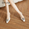 D:FUSE/迪芙斯春季新款漆皮方头花形饰扣中后空单鞋DF31114008 商品缩略图14