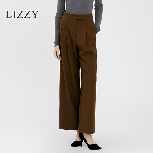 LIZZY 早秋 知性帅气简约通勤气质西装直筒阔腿长裤7762 商品图7