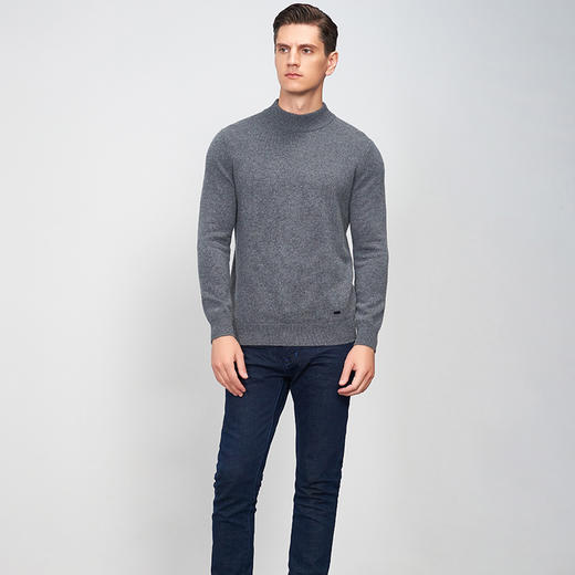 【半价款男士半高领羊绒衫】羊绒世家秋冬新品男士100%山羊绒内搭保暖针织毛衣 商品图5