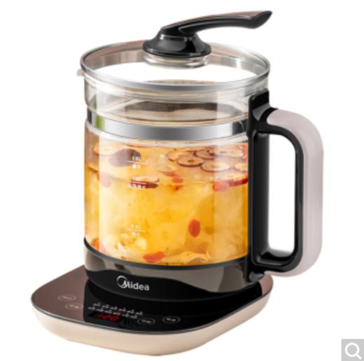 美的（Midea）养生壶 玻璃面板大口径煮茶壶 净润办公室宽口烧水壶 电水壶 花茶壶1.5L大容量 MK-YSNC1502 商品图0