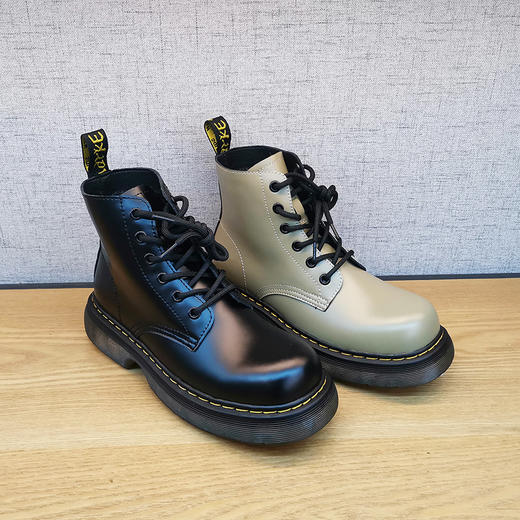 豪行新款冬季21441031马丁靴女英伦风加绒女靴ins潮流真皮靴子 商品图1