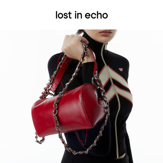 [断码]lost in echo设计师品牌斜挎包单肩链条皮带装饰圆筒爱心包流浪包 商品图3