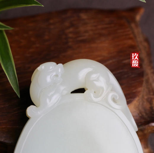 和田玉（白玉）籽料对牌--守望 商品图3