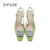 D:FUSE/迪芙斯春季新款漆皮方头花形饰扣中后空单鞋DF31114008 商品缩略图10